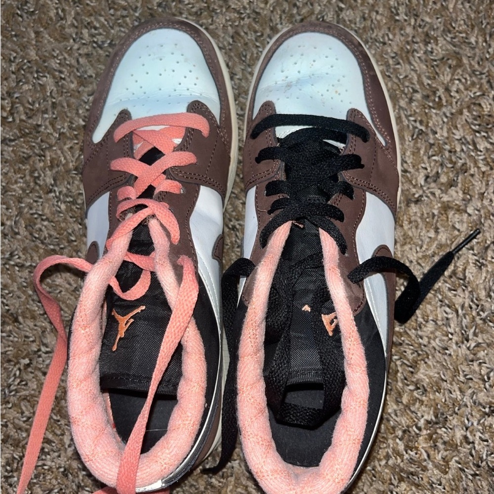 Nike Women's Sneakers with Pink and Black Accents